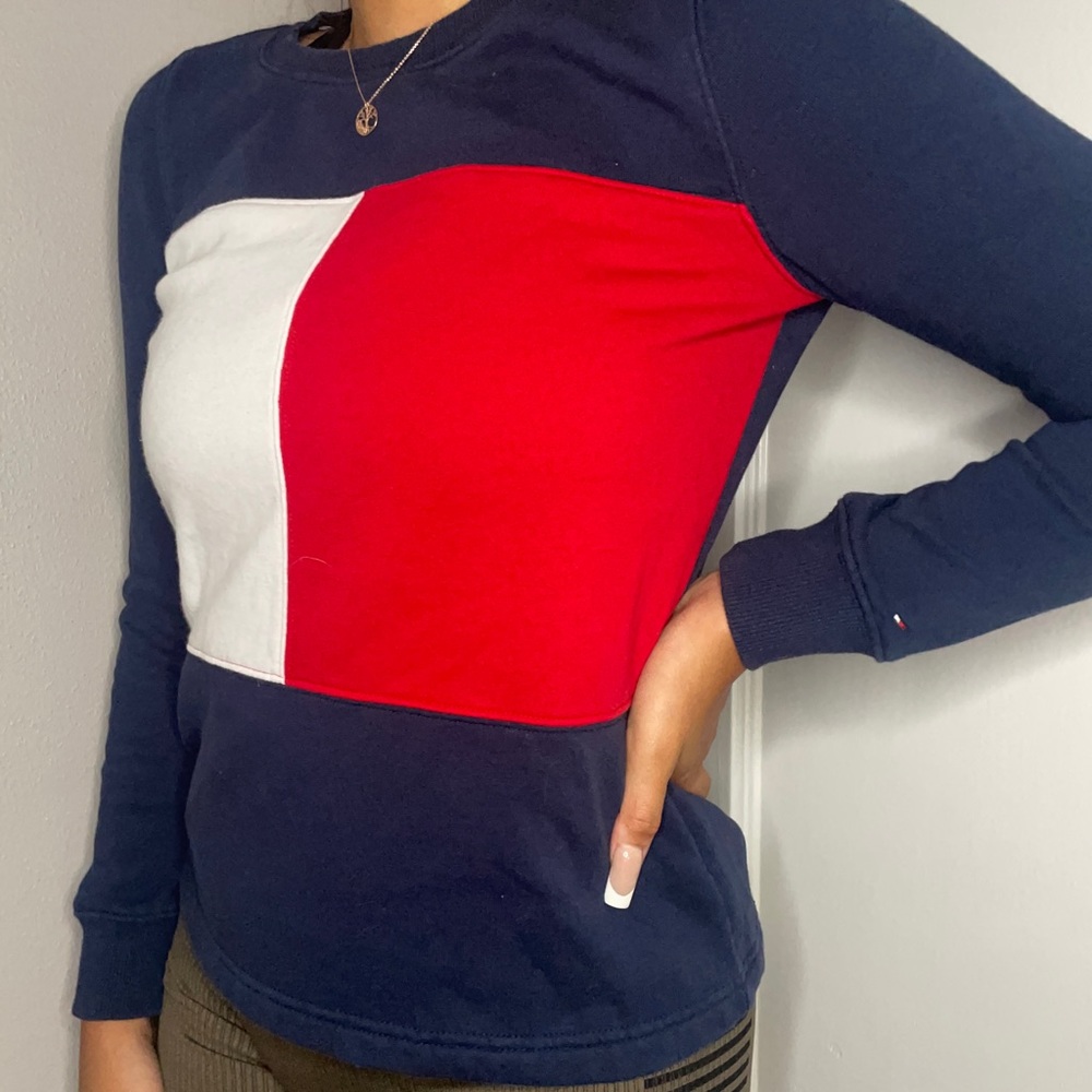 Tommy Hilfiger Color Block Crew Neck Sweatshirt
